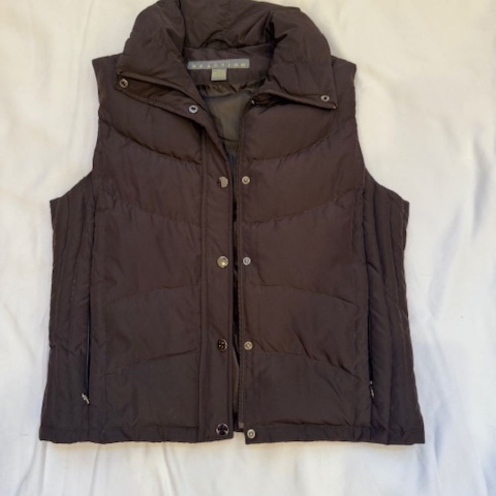 Reaction Kenneth Cole Choc Brown PufferVest, L/G